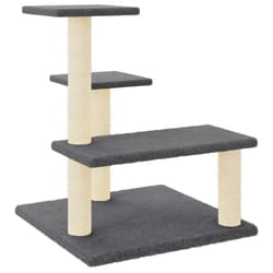 vidaXL Cat Tree Cat Tower with Sisal Scratching Posts Activity Centre Cream - dark grey
