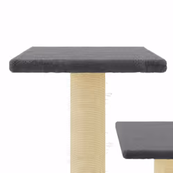 vidaXL Cat Tree Cat Tower with Sisal Scratching Posts Activity Centre Cream - dark grey - Additional view 5