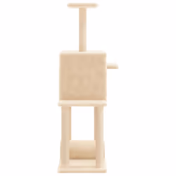 vidaXL Cat Tree with Sisal Scratching Posts Cat Scratch Tower Climbing Tree - cream - Additional view 4