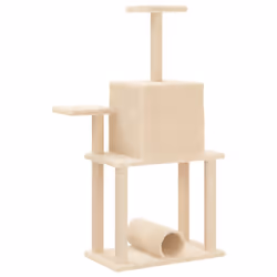 vidaXL Cat Tree with Sisal Scratching Posts Cat Scratch Tower Climbing Tree - cream - Additional view 5