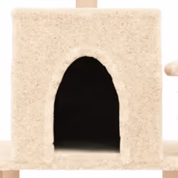 vidaXL Cat Tree with Sisal Scratching Posts Cat Scratch Tower Climbing Tree - cream - Additional view 6