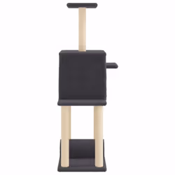 vidaXL Cat Tree with Sisal Scratching Posts Cat Scratch Tower Climbing Tree - dark grey - Additional view 4