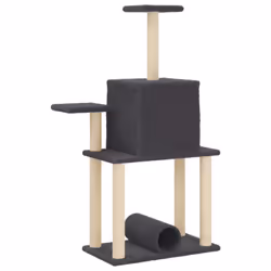 vidaXL Cat Tree with Sisal Scratching Posts Cat Scratch Tower Climbing Tree - dark grey - Additional view 5
