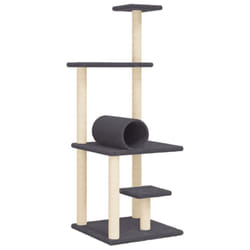 vidaXL Cat Tree with Sisal Scratching Posts Cat Scratch Tower Climbing Tree - dark grey