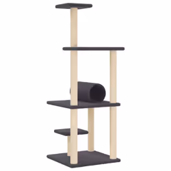 vidaXL Cat Tree with Sisal Scratching Posts Cat Scratch Tower Climbing Tree - dark grey - Additional view 5
