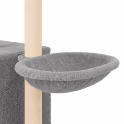 vidaXL Cat Tree with Sisal Scratching Posts Cat Scratch Tower Climbing Tree - light grey - Additional view 7