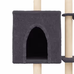 vidaXL Cat Tree with Sisal Scratching Posts Cat Scratch Tower Climbing Tree - dark grey - Additional view 6
