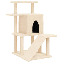 vidaXL Cat Tree with Sisal Scratching Posts Cat Scratch Tower Climbing Tree - cream