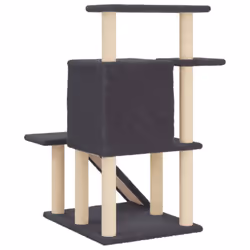 vidaXL Cat Tree with Sisal Scratching Posts Cat Scratch Tower Climbing Tree - dark grey - Additional view 5