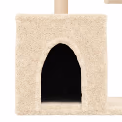 vidaXL Cat Tree with Sisal Scratching Posts Cat Tower Pet Cat Climbing Tree - cream - Additional view 6