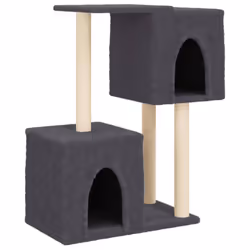 vidaXL Cat Tree with Sisal Scratching Posts Cat Tower Pet Cat Climbing Tree - dark grey