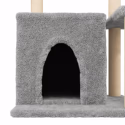 vidaXL Cat Tree with Sisal Scratching Posts Cat Tower Pet Cat Climbing Tree - light grey - Additional view 6