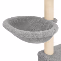 vidaXL Cat Tree with Sisal Scratching Posts Cat Tower Pet Cat Climbing Tree - light grey - Additional view 7