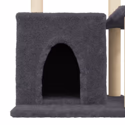 vidaXL Cat Tree with Sisal Scratching Posts Cat Tower Pet Cat Climbing Tree - dark grey - Additional view 6