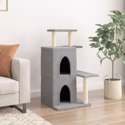 vidaXL Cat Tree with Sisal Scratching Posts Cat Tower Climbing Tree Light Grey - Additional view 2