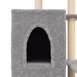 vidaXL Cat Tree with Sisal Scratching Posts Cat Tower Climbing Tree Light Grey - Additional view 6