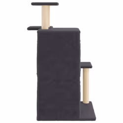 vidaXL Cat Tree with Sisal Scratching Posts Cat Tower Pet Cat Climbing Tree - dark grey - Additional view 4