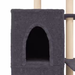 vidaXL Cat Tree with Sisal Scratching Posts Cat Tower Pet Cat Climbing Tree - dark grey - Additional view 6