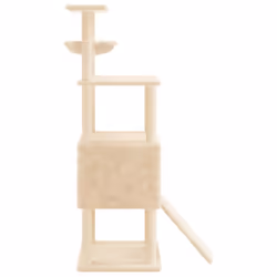 vidaXL Cat Tree with Sisal Scratching Posts Cat Tower Pet Cat Climbing Tree - cream - Additional view 4