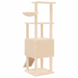 vidaXL Cat Tree with Sisal Scratching Posts Cat Tower Pet Cat Climbing Tree - cream - Additional view 5