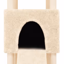 vidaXL Cat Tree with Sisal Scratching Posts Cat Tower Pet Cat Climbing Tree - cream - Additional view 6
