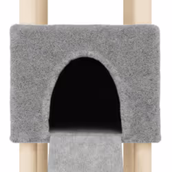 vidaXL Cat Tree with Sisal Scratching Posts Cat Tower Pet Cat Climbing Tree - light grey - Additional view 6