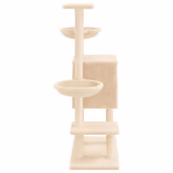 vidaXL Cat Tree with Sisal Scratching Posts Cat Tower Pet Cat Climbing Tree - cream - Additional view 4