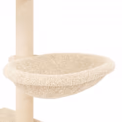 vidaXL Cat Tree with Sisal Scratching Posts Cat Tower Pet Cat Climbing Tree - cream - Additional view 7