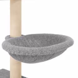 vidaXL Cat Tree with Sisal Scratching Posts Cat Tower Pet Cat Climbing Tree - light grey - Additional view 7
