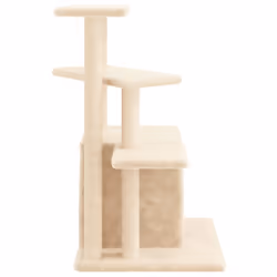 vidaXL Cat Tree with Sisal Scratching Posts Cat Tower Pet Cat Climbing Tree - cream - Additional view 4