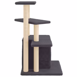 vidaXL Cat Tree with Sisal Scratching Posts Cat Tower Pet Cat Climbing Tree - dark grey - Additional view 4