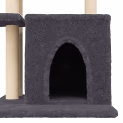 vidaXL Cat Tree with Sisal Scratching Posts Cat Tower Pet Cat Climbing Tree - dark grey - Additional view 6