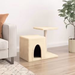 vidaXL Cat Tree with Sisal Scratching Posts Cat Tower Pet Cat Climbing Tree - cream - Additional view 2