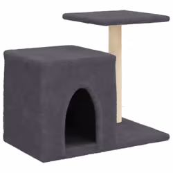vidaXL Cat Tree with Sisal Scratching Posts Cat Tower Pet Cat Climbing Tree - dark grey