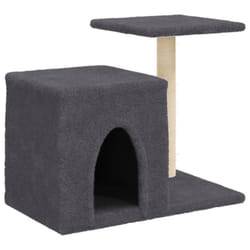 vidaXL Cat Tree with Sisal Scratching Posts Cat Tower Pet Cat Climbing Tree - dark grey