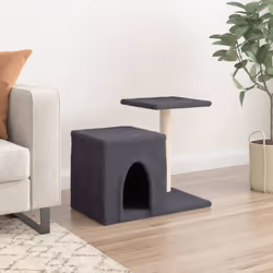 vidaXL Cat Tree with Sisal Scratching Posts Cat Tower Pet Cat Climbing Tree - dark grey