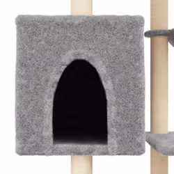 vidaXL Cat Tree with Sisal Scratching Posts Cat Tower Climbing Tree Light Grey - light grey - Additional view 7
