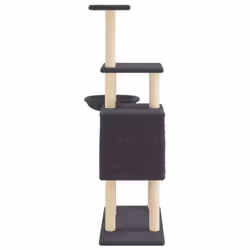 vidaXL Cat Tree with Sisal Scratching Posts Cat Tower Climbing Tree Light Grey - dark grey - Additional view 4