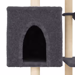 vidaXL Cat Tree with Sisal Scratching Posts Cat Tower Climbing Tree Light Grey - dark grey - Additional view 7