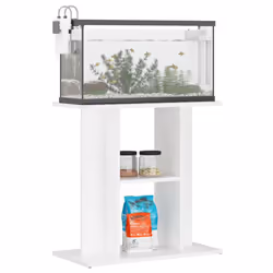 vidaXL Aquarium Stand Fish Tank Stand Cabinet Aquarium Base Engineered Wood - white, 60 x 30 x 60 cm