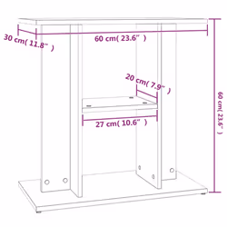 vidaXL Aquarium Stand Fish Tank Stand Cabinet Aquarium Base Engineered Wood - white, 60 x 30 x 60 cm