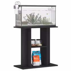 vidaXL Aquarium Stand Fish Tank Stand Cabinet Aquarium Base Engineered Wood - black, 60 x 30 x 60 cm