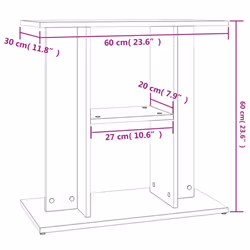vidaXL Aquarium Stand Fish Tank Stand Cabinet Aquarium Base Engineered Wood - black, 60 x 30 x 60 cm