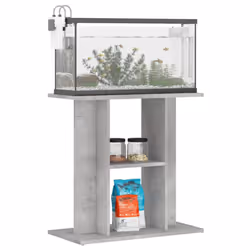 vidaXL Aquarium Stand Fish Tank Stand Cabinet Aquarium Base Engineered Wood - concrete grey, 60 x 30 x 60 cm - Additional view 2