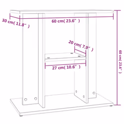 vidaXL Aquarium Stand Fish Tank Stand Cabinet Aquarium Base Engineered Wood - smoked oak, 60 x 30 x 60 cm - Additional view 7