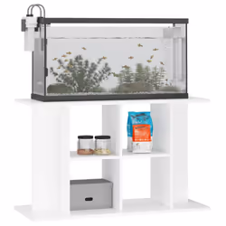 vidaXL Aquarium Stand Fish Tank Stand Cabinet Aquarium Base Engineered Wood - white, 100 x 40 x 60 cm - Additional view 2