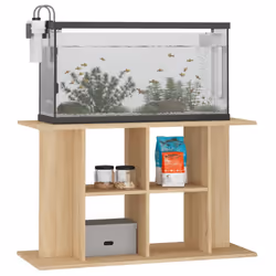 vidaXL Aquarium Stand Fish Tank Stand Cabinet Aquarium Base Engineered Wood - sonoma oak, 100 x 40 x 60 cm - Additional view 2