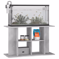 vidaXL Aquarium Stand Fish Tank Stand Cabinet Aquarium Base Engineered Wood - concrete grey, 100 x 40 x 60 cm - Additional view 2