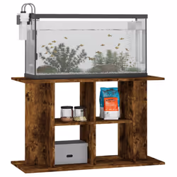 vidaXL Aquarium Stand Fish Tank Stand Cabinet Aquarium Base Engineered Wood - smoked oak, 100 x 40 x 60 cm - Additional view 2