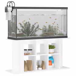 vidaXL Aquarium Stand Fish Tank Stand Cabinet Aquarium Base Engineered Wood - white, 120 x 40 x 60 cm - Additional view 2